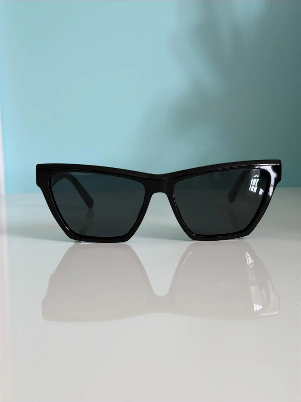 YSL RECTANGULAR CAT-EYE SUNGLASSES WITH ACETATE FRAMES AND NYLON LENSE - SL M103